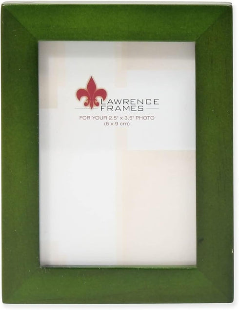 Lawrence Frames Collection Wood Picture Frame Gallery, Green, 2.5x3.5...