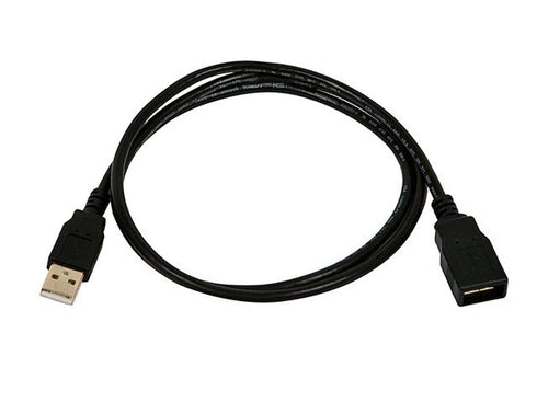 Monoprice USB 2.0 Type-A Male to Type-A Female Extension Cable - Gold Plated, 28/24AWG, 3 Feet, Black...