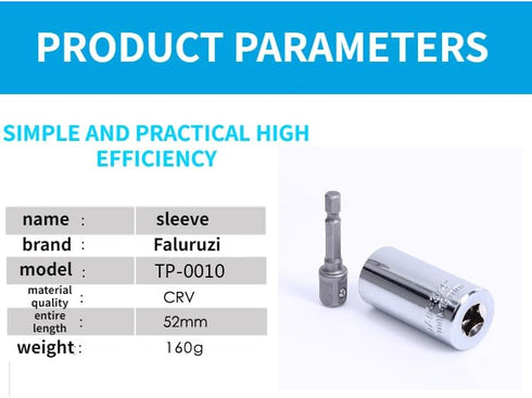 Universal Socket Tool, Tools for Men with Power Drill Adapter 1/4""-3/4"" (7mm-19mm) Socket wrench -2Pc Set for Daily Maintenance, Home Renovation...