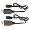 KBT KEEP BETTER TECH 2Pack 7.4V RC Car Battery USB Charger Cable, 500mA Charging Speed with LED Indicator Light Compatible XH-3P Connector,Power A...