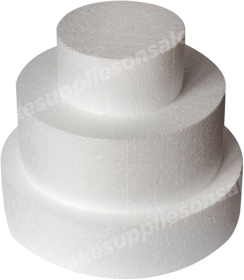 10" Round Cake Dummy 6" High Foam Cake Dummies Polystyrene Circle Dummy for Wedding Birthday Cakes Crafting Modeling Art Project Displays...