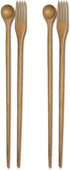 JapanBargain 3789, Bamboo Cooking Chopsticks with Spoon and Fork 3-in-1 Taste and Cook Cooking Utensil for Deep Frying Shabu Hot Pot Noodles, 13 i...
