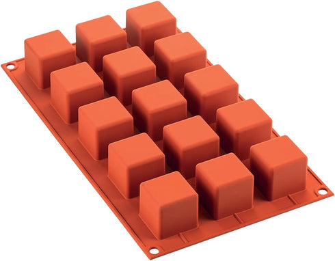 silikomart 26.105.00.0065 Cube-Shaped Silicone Mould, Brick, 29.5 x 17.5 x 1.5 cm...