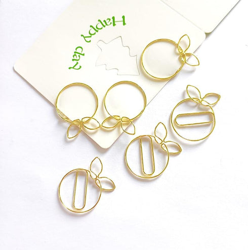 50Pieces Orange Shape Paper Clips Cute Fruit Bookmark Paperclips with Box for Home Office Supplies Document Organizing...