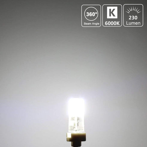 DiCUNO G4 LED Bulb, JC Bi-Pin Base Light Bulbs 3W, 12V AC/DC, Equivalent to 20W-25W T3 Halogen Replacement, Daylight White 6000K, Non-dimmable, fo...