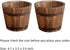 3 Pcs Rustic Wooden Bucket Flower Planter Patio Garden Backyard Planter Outdoor Indoor Home Decor...