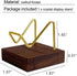 Brass Crystal Display Stand with Walnut Base Mineral Specimens Display Stand Rock Display Easel Metal Display Holder for Stones Geodes Fossils Sph...