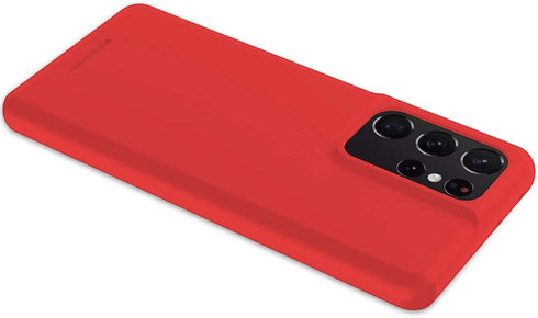 GOOSPERY Soft Feeling Jelly for Galaxy S21 Ultra Case (6.8 inches) Silky Slim Bumper Case Cover (Red)...