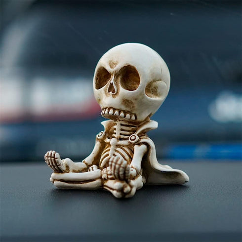 Cute Medidating Skull Dashboard Phone Holder for Car, Car Phone Mount, Skull Car Interior Accessories, Home Office Gothic Halloween Decorations, F...