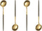 Stainless Steel Soup Spoon,Korean Dessert Spoon,Polka Dot Mixed Color Spoon for Home, Kitchen or Restaurant, Set of 4 Black Polka Dot Soup Spoons,...