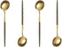 Stainless Steel Soup Spoon,Korean Dessert Spoon,Polka Dot Mixed Color Spoon for Home, Kitchen or Restaurant, Set of 4 Black Polka Dot Soup Spoons,...