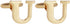 Men's Gold Letter U Cufflinks 1 Pair with Gift Box (U)...