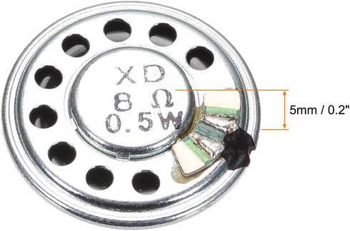 uxcell 0.5W 8 Ohm DIY Magnetic Speaker 27mm Round Shape Replacement Loudspeaker for Building Intercom 4pcs...