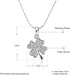 Platinum plated Four Leaf Clover Pendant Necklace, Heart Leaves Paved with Cubic Zirconium Diamond Gift for Women Girls 18"+2" extension chain...