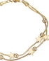 14K White Gold Plated Link Bracelet for Women Heart Star Round Beaded Charms Dainty Chain Simple Jewelry Gifts...