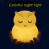 WHA&DARREN Owl Night Lights Kids, Silicone Light Bedside Lamp, Baby Nursery Light, Sleep Night-Light, Squishy Night Light for Kids Room, Animal Ni...