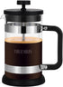 French Press Coffee Maker 21 oz, Cold Brew Heat Resistant Thickened Borosilicate Coffee Pot, Coffee Presses 600 ml, Tea and Frothed Milk Press (Bl...