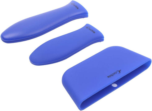 Silicone Hot Handle Holders 3-Pack Mix (Blue)...