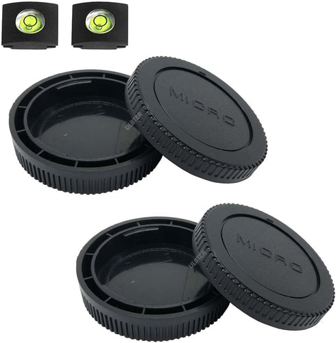Body Cap & Rear Lens Cap Cover for Olympus E-M10 Mark IV III II E-M1 E-M5, Panasonic Lumix G9 G7 G95 G85 GH6 GH5 GH5S GH4 GH3 GX85 GX9 GX8 GF9 GF1...
