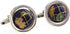 Globe Map Earth Really Spins Pair Cufflinks in a Presentation Gift Box & Polishing Cloth...