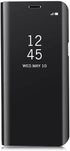 for Samsung Galaxy Note 8 Mirror Case, Plating PC Smart Clear View Window Vertical Flip Stand Cover Full Body Protective Shell with Screen Protect...