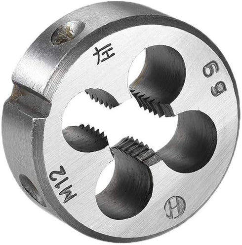 uxcell M12 X 1.75 Metric Round Die, Machine Thread Left Hand Threading Die, Alloy Steel Screw Thread Cutting Die...