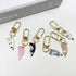 COLORFUL BLING 2-6PCS Cute Cat Keychain Funny Cartoon Kitten Kawaii Aesthetic Keyring Birthday Gifts for Animals Cat Lover...