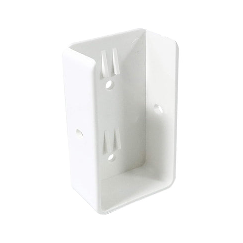 2PCS 2" x 3.5" Vinyl Fence Brackets, Rail Mount Bracket, Vinyl Fence Parts, Screws Included, White...