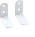 20pcs Iron L Bracket Joint Right Angle Bracket Heavy Duty Shelf Braces for Floating Shelf Wood Table Top, White (39x39x18mm)...