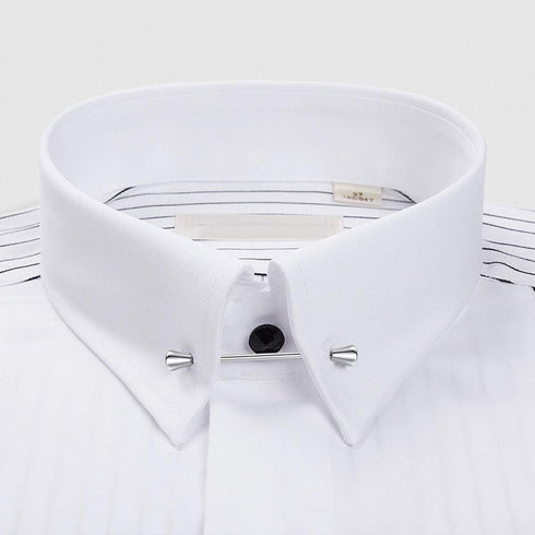 HONEY BEAR Mens Shirt Collar Bar Pin Clips Clasp Set Business Gift 65mm (6pcs without box)...