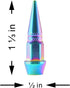 TVC20 Blue 4pcs Long Spike Spiked Tire Valve Stem Caps Metal Thread Wheel Tires...