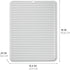 iDesign Lineo Silicone Kitchen Countertop Drying Mat for Pots, Pans, Glassware, Silverware, 16" x 12.4" x .24", Clear...