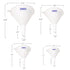 4pc Funnel Nesting Set in BPA Free Plastic for Kitchen Cooking, Car Oil, Home, or Lab Use (White)...