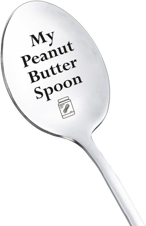 My Peanut Butter Spoon Gift for Peanut Butter Lover Women Men Birthday Christmas Gifts for Dad Daughter Peanut Butter Spoons Gifts for Grandma Son...