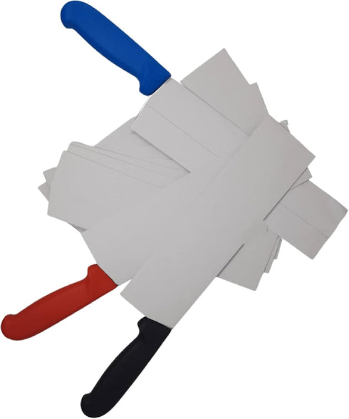 Knife Sleeves for 10" Chef Knives - 10 Pack - 10 in. X 3 in. - Safely Transport and Store Kitchen Knives - Cardboard Knife Sleeves for Large Chef ...