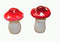 G & F 10043 MiniGardenn Fairy Garden Miniature Premium Collection Life Size Mushroom Statue (Set of 2), Red...