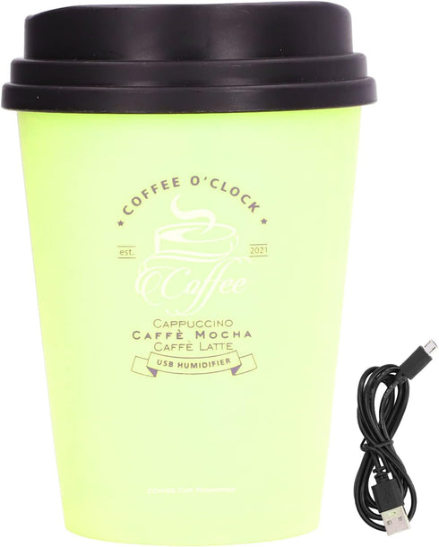Humidifiers for Bedroom, 300ml Cool Mist Humidifiers, USB Mini Cute Coffee Cup Humidifier, Car Humidifier, Desk Humidifier, Small Humidifier, Low ...