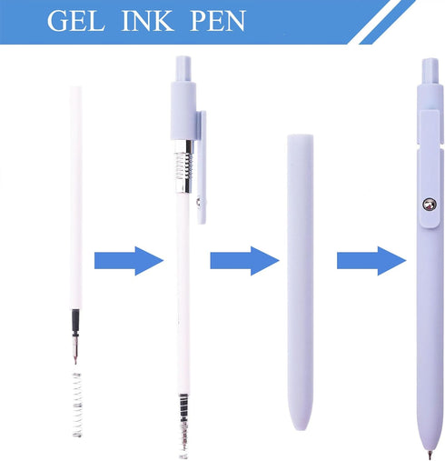 6Pcs Cute Gel Pens, 0.5mm Fine Point Smooth Writing Pens, Aesthetic Pens for Journaling Note Taking, Office School Supplies, Gifts for Women...