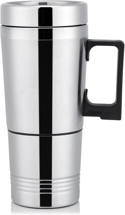 300mL Travel Kettle, Stainless Steel Electric Car Kettle, Car Heating Cup, Portable Travel Water Heater for Camping Trips (24V)...
