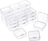36PCS Clear Plastic Beads Transparent Storage Containers Box Jewelry Hardware Storage Organizer with Lids Square Art Supply Storage Organizer for ...