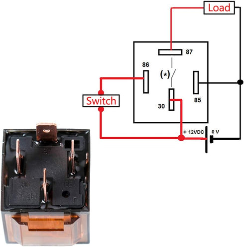 ESUPPORT Car Automotive Universal Transparent Relay 12V 80A SPST 4Pin Switch Pack of 5...