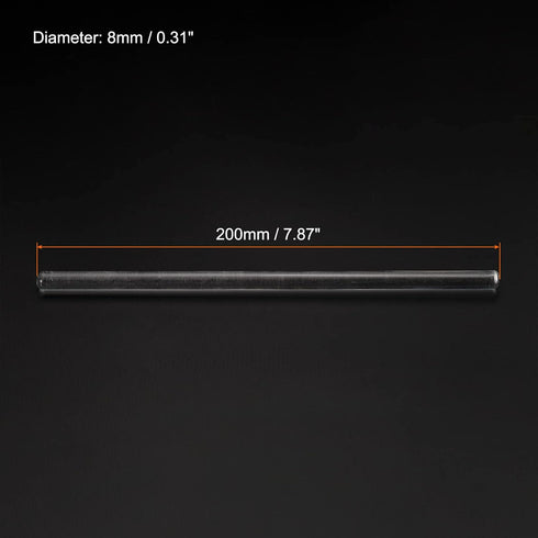 MECCANIXITY 3.3 Borosilicate Glass Stick 7.87" Length 8mm Dia Stir Rod Mixing Tools with Both Ends Round for Lab Kitchen Science 6Pcs...