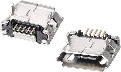 uxcell 30 PCS Micro USB Female Socket Connector Jack Port, 5-Pin DIP 180 Degree Replacement Adapter...