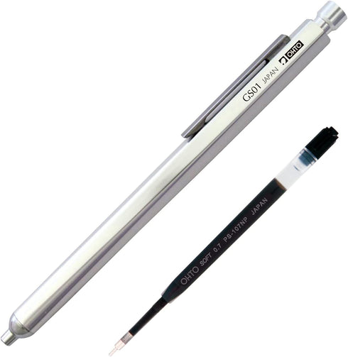 Auto GS01-S7-SV Oil-based Ballpoint Pen, GS01, Silver...