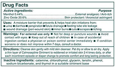 Calmoseptine Ointment. Soothing Menthol Relief for Skin Irritations. 20 gram Travel Size Tube, 3 Pack...