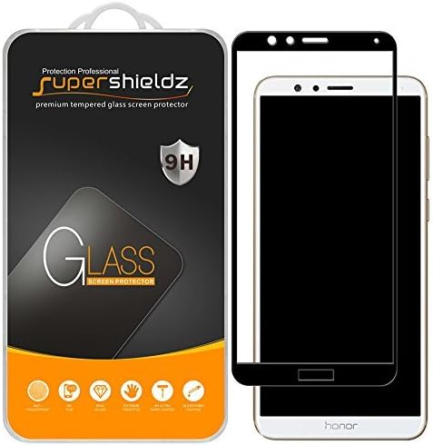Supershieldz (2 Pack) Designed for Huawei Honor 7X Tempered Glass Screen Protector, (Full Screen Coverage) 0.33mm, Anti Scratch, Bubble Free (Blac...