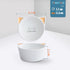 TAMAYKIM Ceramic Kitten Dish, Food and Water Raised Bowls Set for Cats, Porcelain Elevated Stress Free Feeding Pet Dish, 4 Pack, White...