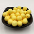 101pcs 15mm Silicone Round Beads for Keychain Making Custard Yellow Color Silicone Pearl Rubber Spacer Beads Accessory Kit for DIY Pens Handmade M...