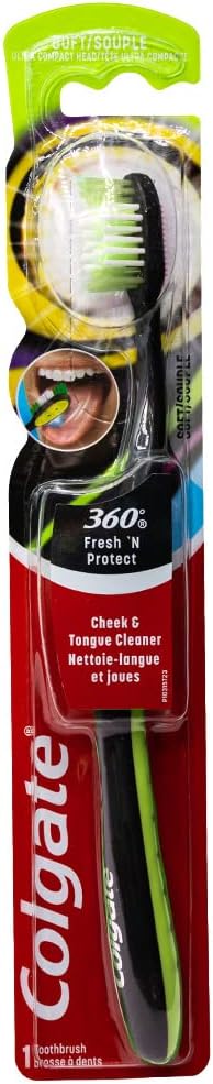 Colgate 360 Fresh N' Protect Toothbrush, Ultra Compact, Soft (Colors May Vary) - Pack of 6...