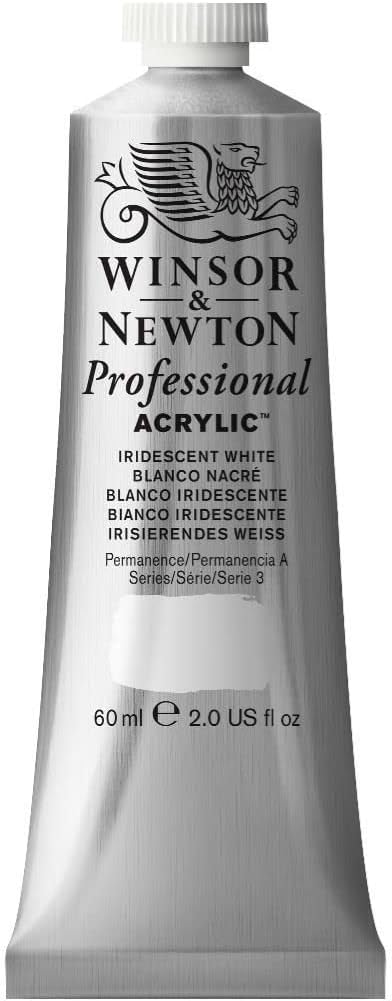 Winsor & Newton Professional Acrylic Paint, 60ml (2-oz) Tube, Iridescent White...